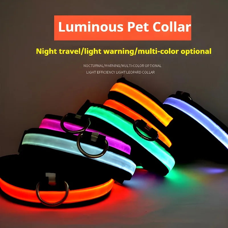 Pet Collar Nylon LED Night