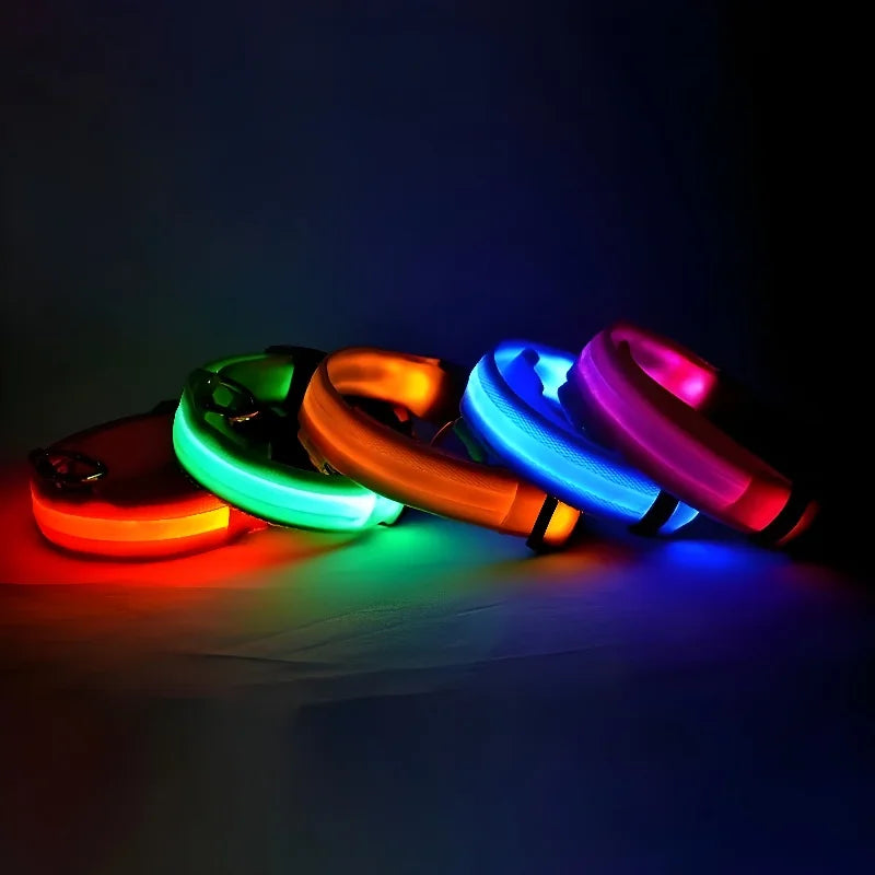 Pet Collar Nylon LED Night