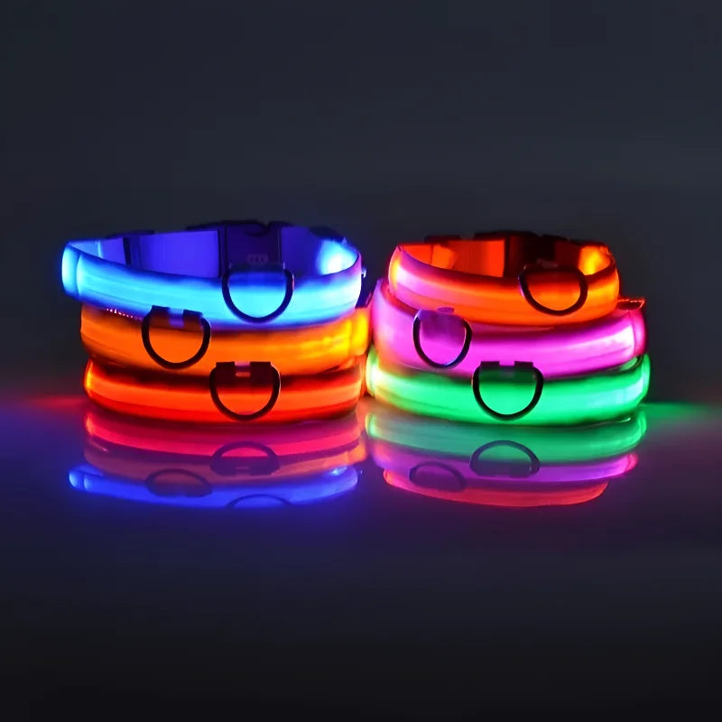Pet Collar Nylon LED Night