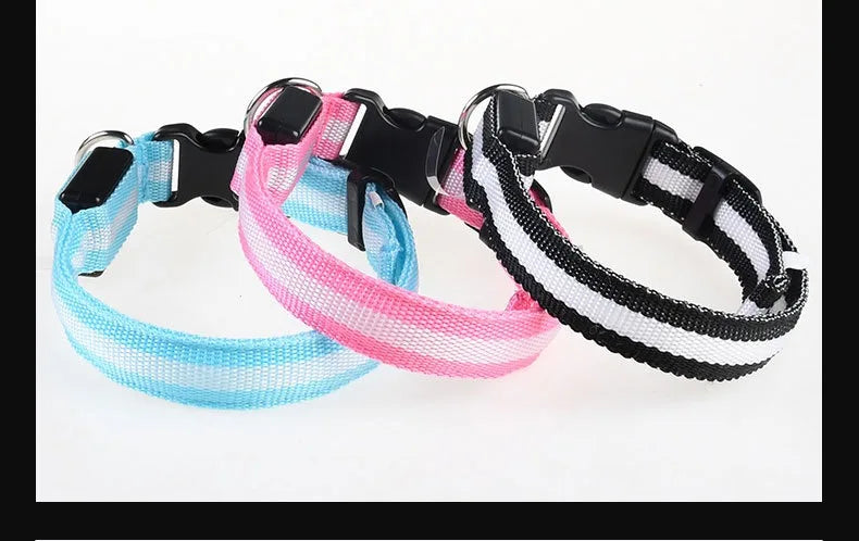 Pet Collar Nylon LED Night