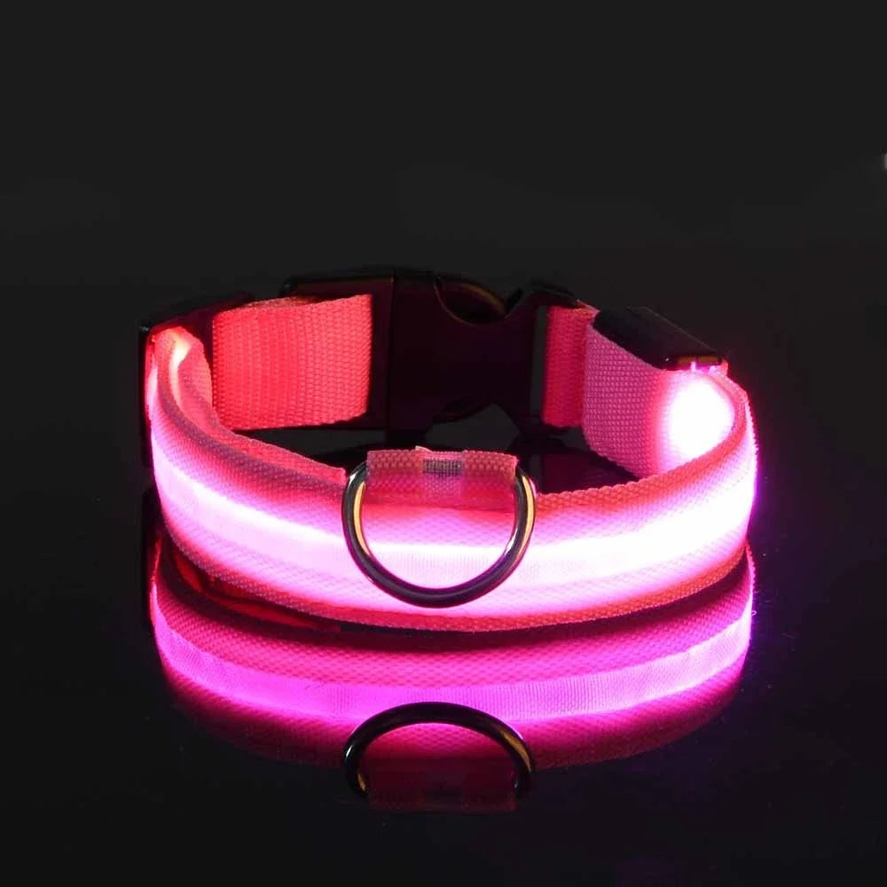 Pet Collar Nylon LED Night