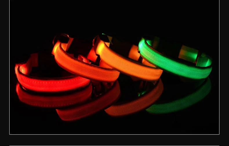 Pet Collar Nylon LED Night