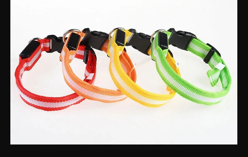 Pet Collar Nylon LED Night